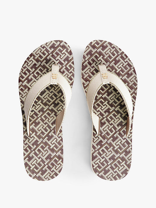 Monogram Wedge Heel Flip-Flops