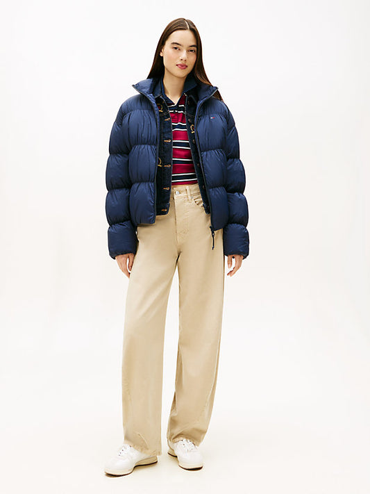 Ruched Down Puffer Jacket