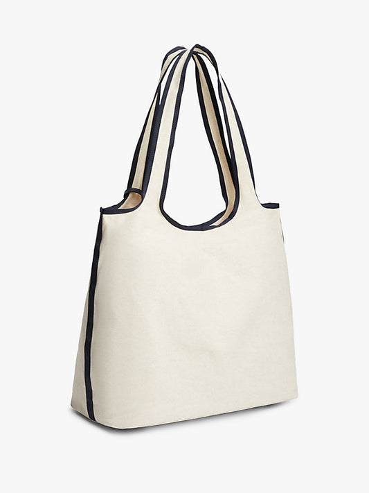 Canvas Beach Tote Bag WiPouch
