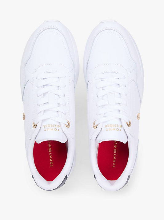 Monogram Plaque Leather Trainers