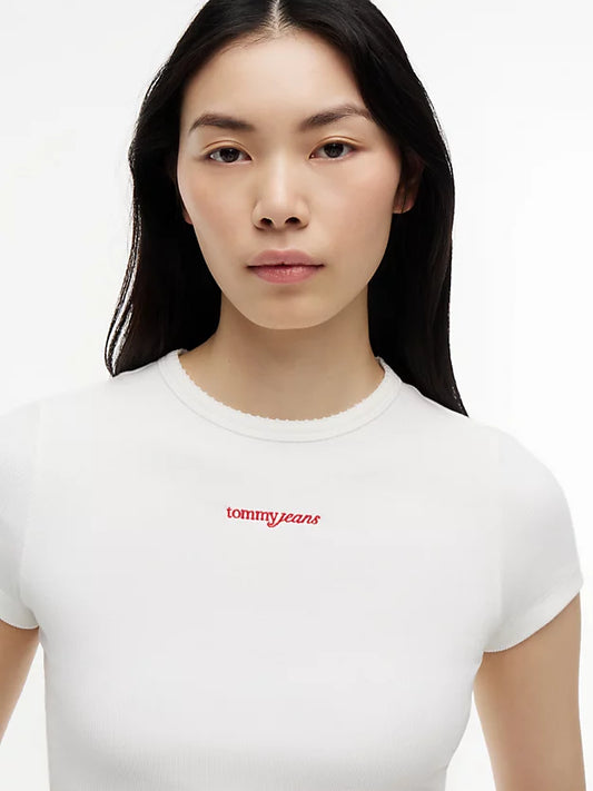 Logo Ribbed Slim T-Shirt