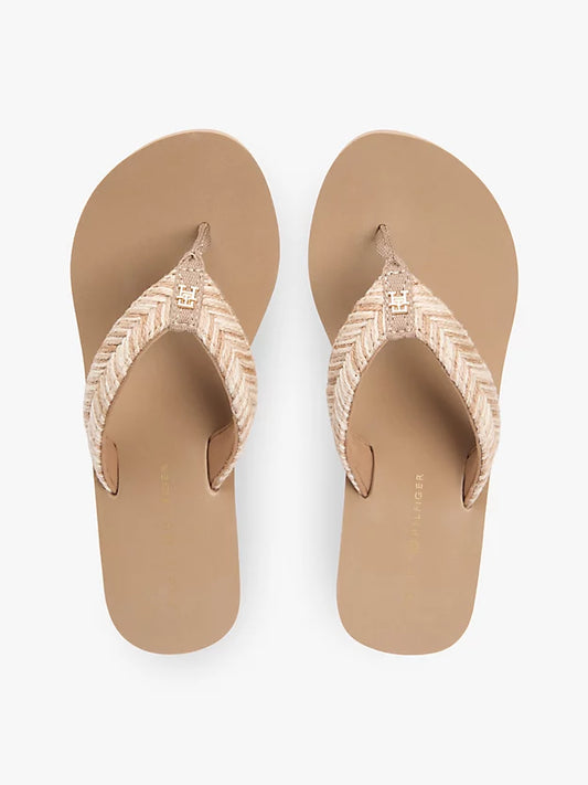 Rope Strap Wedge Flip-Flops