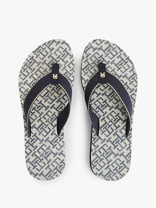 Monogram Wedge Heel Flip-Flops