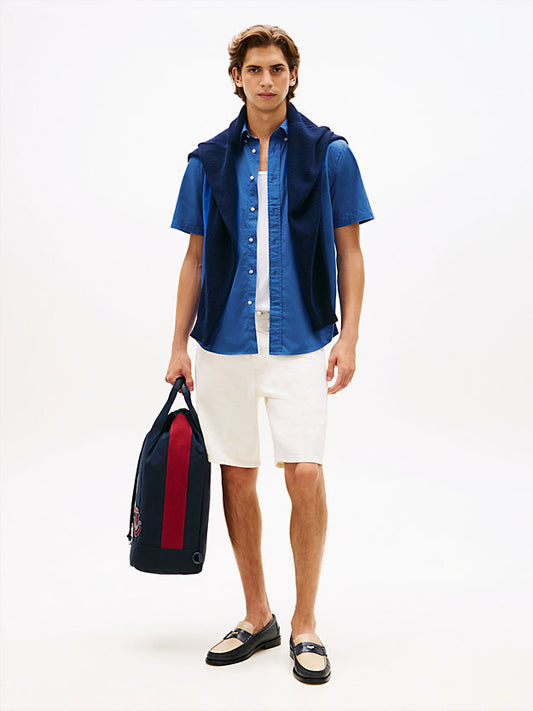 Flex Regular Fit Poplin Short Sleeve Shirt