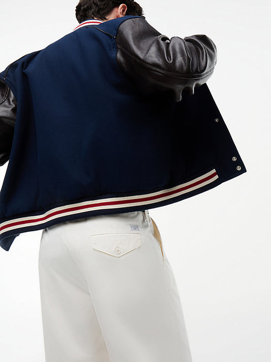 Lightweight Paper Touch Pleated Loose Trousers