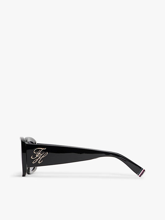 Logo Plaque Rectangular Sunglasses
