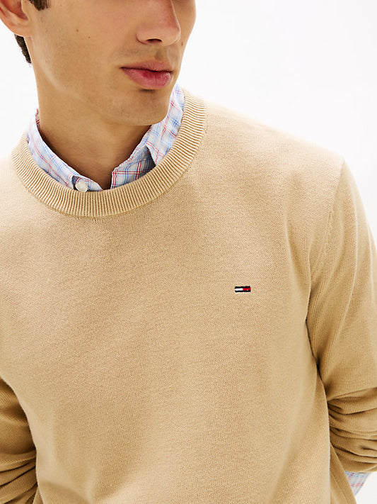 Flag Embroidery Lightweight Slim Jumper