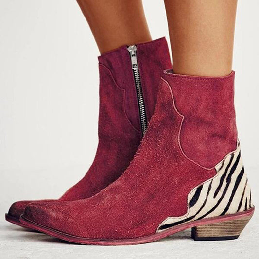 Escarpins rétro en cuir à talon moyen pour femme