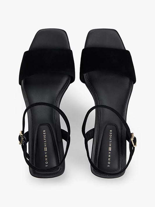 Suede Monogram Wedge Sandals
