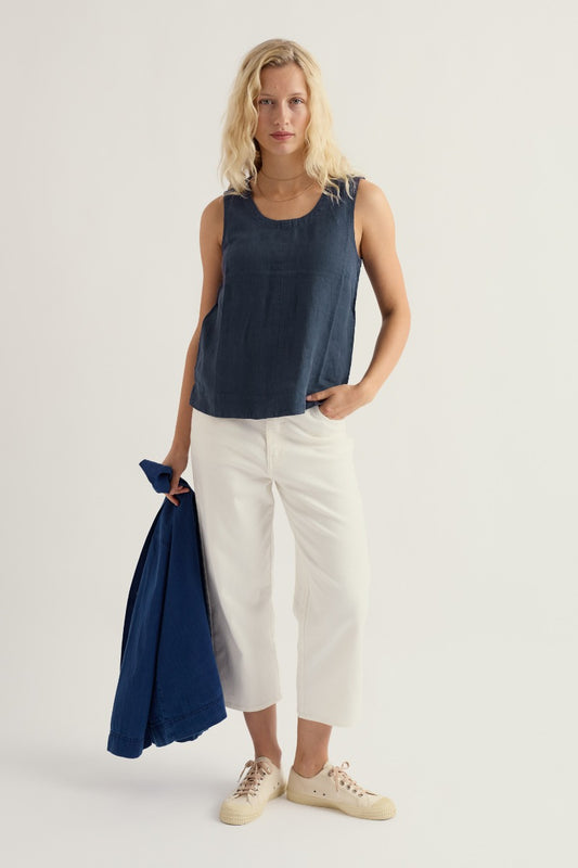 Lighthouse Station Linen Vest