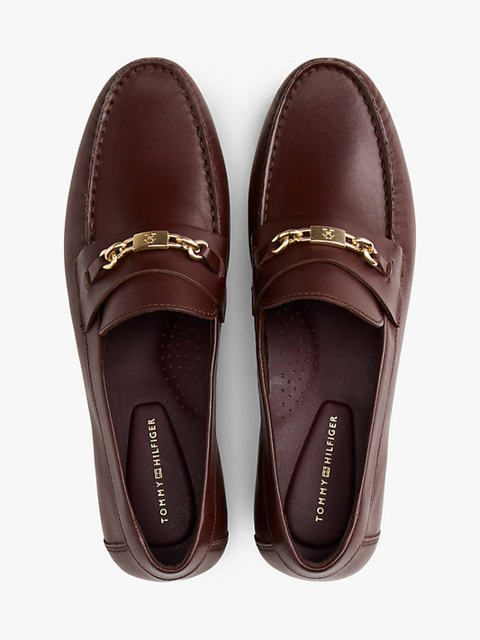 Leather Monogram Horsebit Chain Loafers