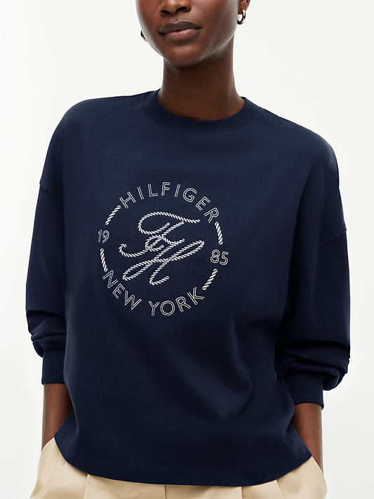 Logo Relaxed Crew Neck Sweatshirt
