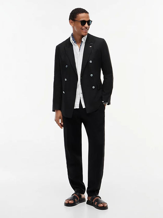 New York Label Regular Fit Pure Linen Blazer