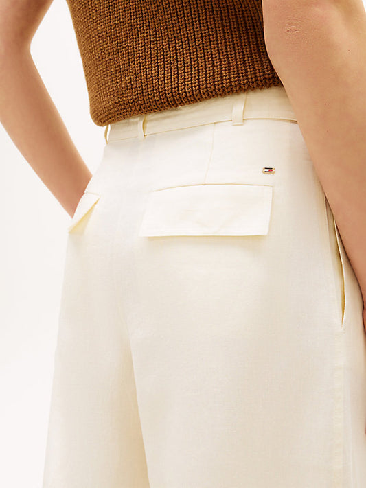 Utility Barrel Leg Pure Linen Trousers