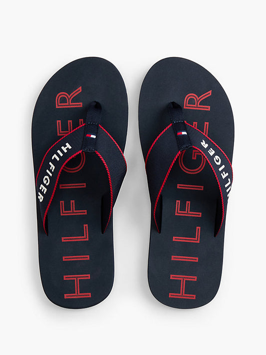 Logo Embroidery Webbing Strap Flip-Flops