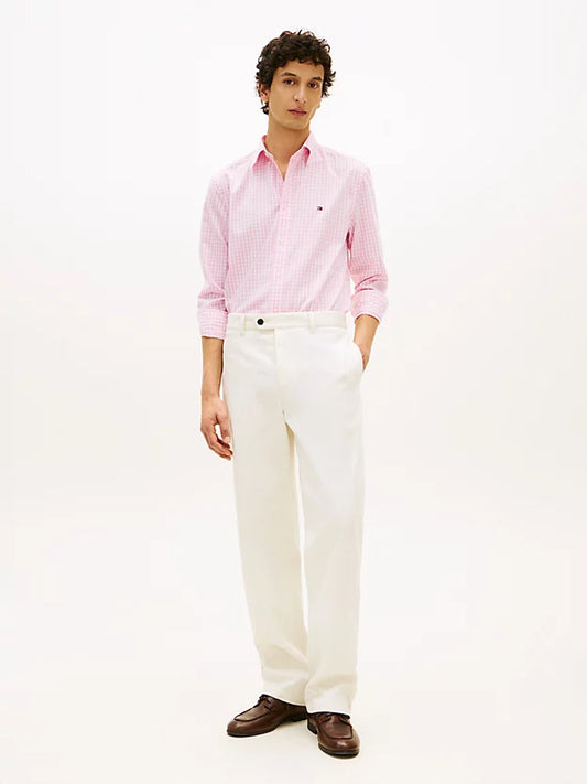 Flex Regular Fit Gingham Check Poplin Shirt