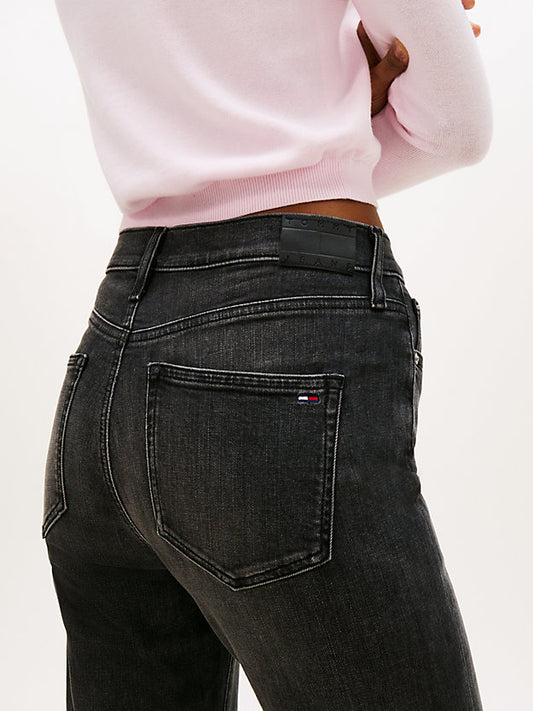 Sylvia High Rise Flared Black Jeans