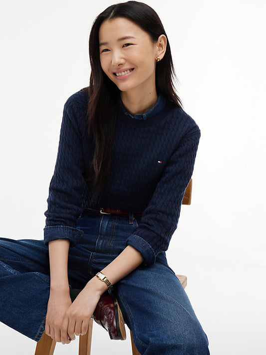 Cable Knit Crew Neck Jumper