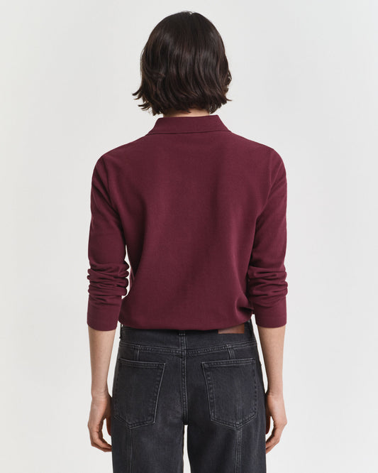 Long Sleeve Pique Polo Shirt