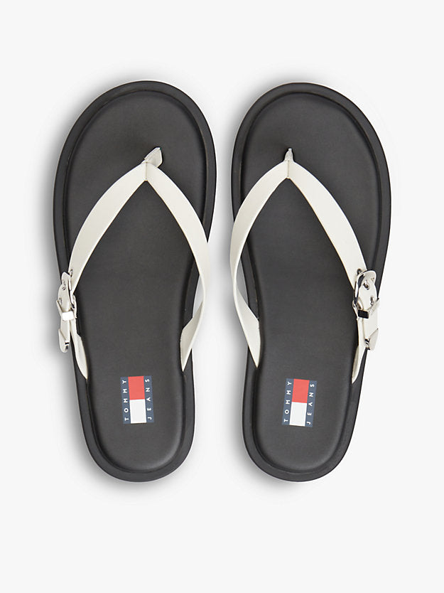 Leather Buckle Flip-Flops