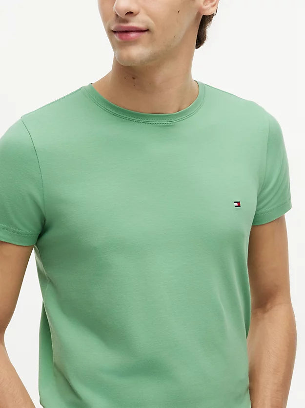 Flag Embroidery Slim Jersey T-Shirt