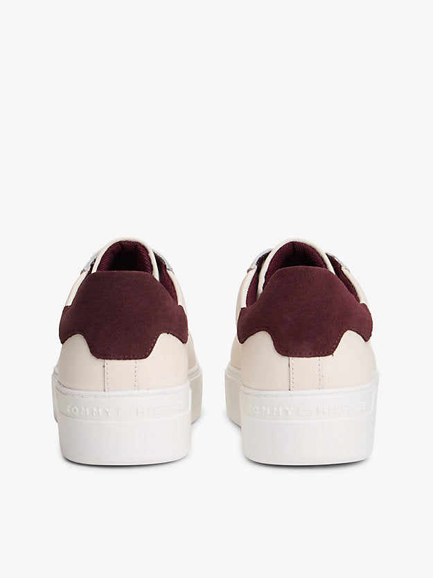 Leather Cupsole Platform Trainers