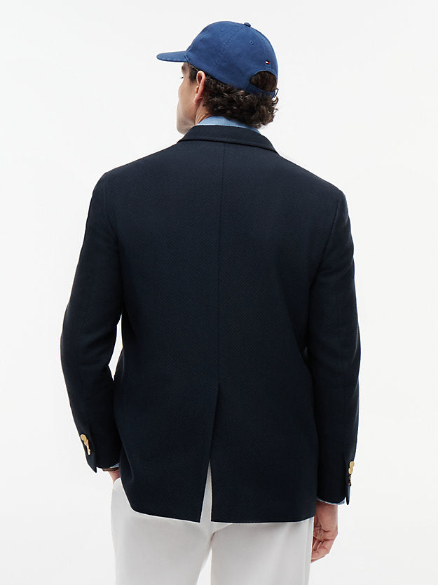 Regular Fit Wool Blend Double Breasted Blazer