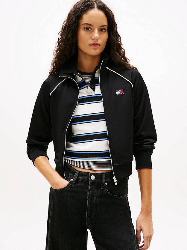 Badge Interlock Knit Track Jacket