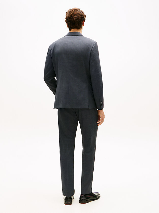 Textured Wool Blend Suit