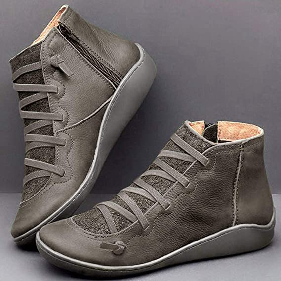 🔥Hot Sale 49% Rabatt🔥 - Bequeme handgefertigte Lederstiefel mit Fußgewölbestütze