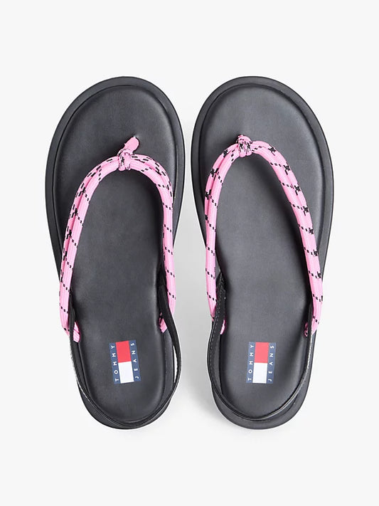 Rope Strap Slingback Flip-Flops