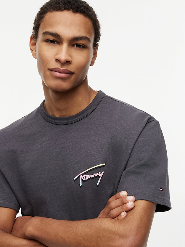 Back Graphic Textured Relaxed T-Shirt