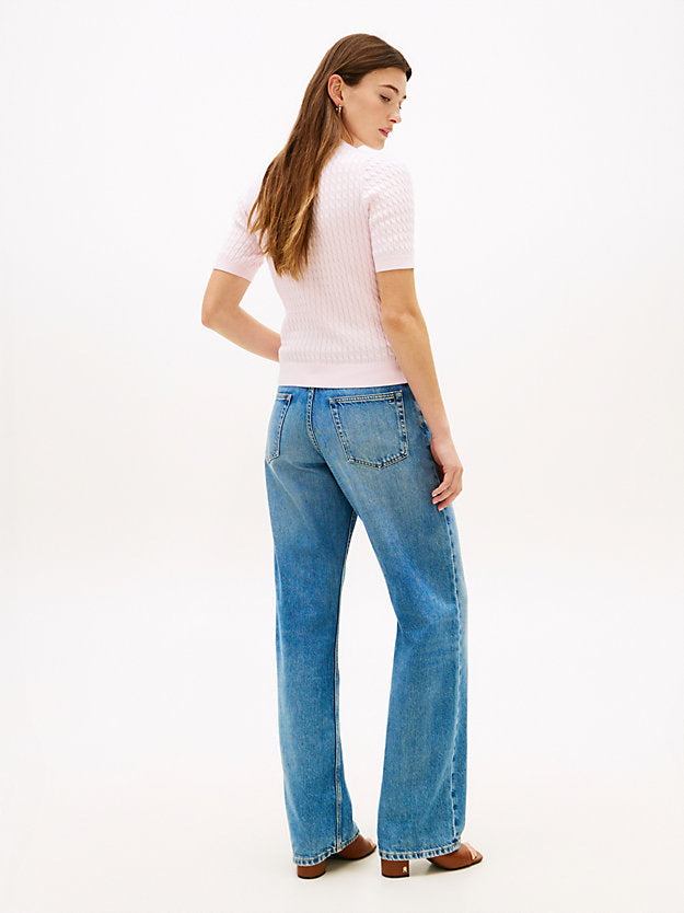 Cable Knit Short Sleeve Jumper