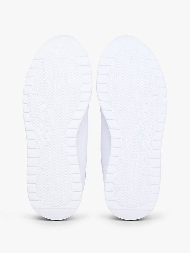 Monogram Plaque Leather Trainers