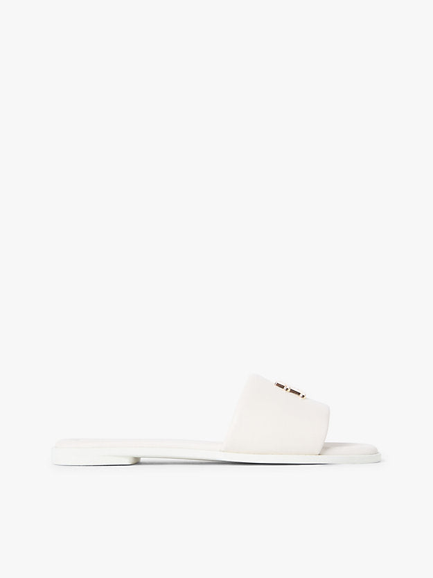 Leather Monogram Strap Mules