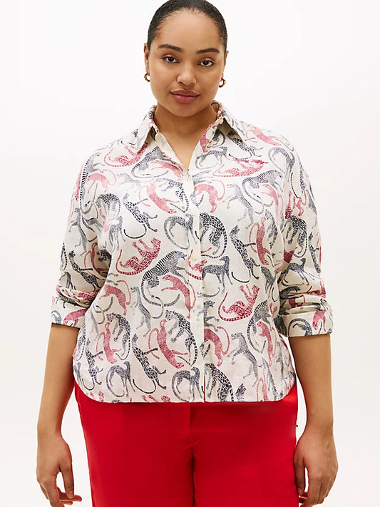 Curve Pure Linen Oversized Fit Shirt