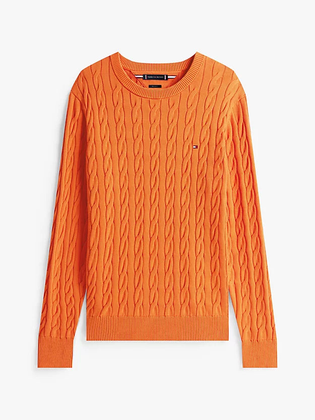 Flag Embroidery Cable Knit Jumper