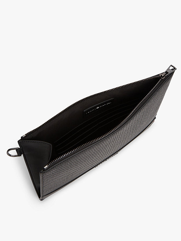 Metal Logo Woven Pouch