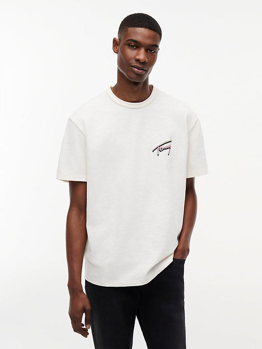 Back Graphic Textured Relaxed T-Shirt