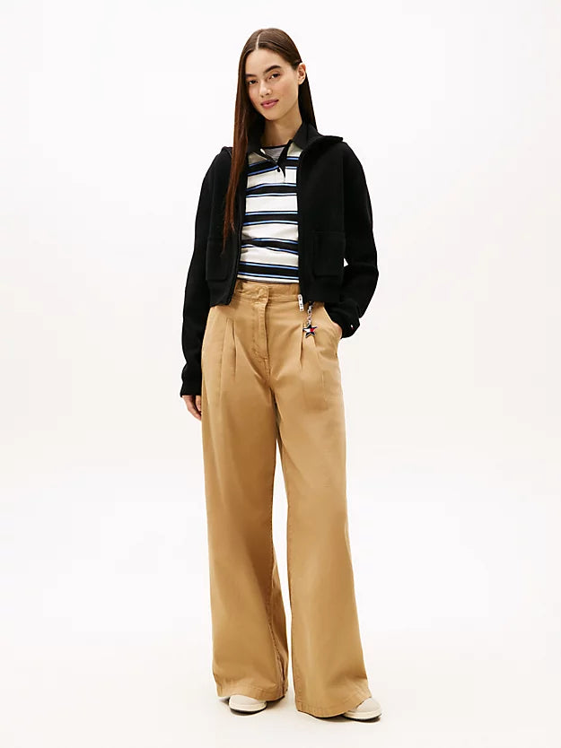 Stitch Logo Collared Zip-Thru Cardigan