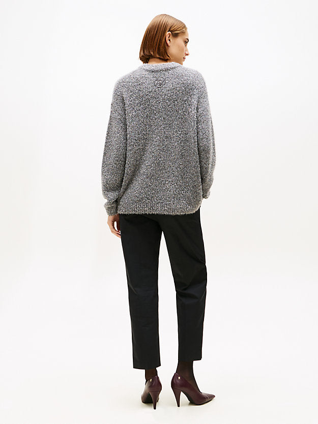 Festive Wool Blend Relaxed V-Neck Jumper