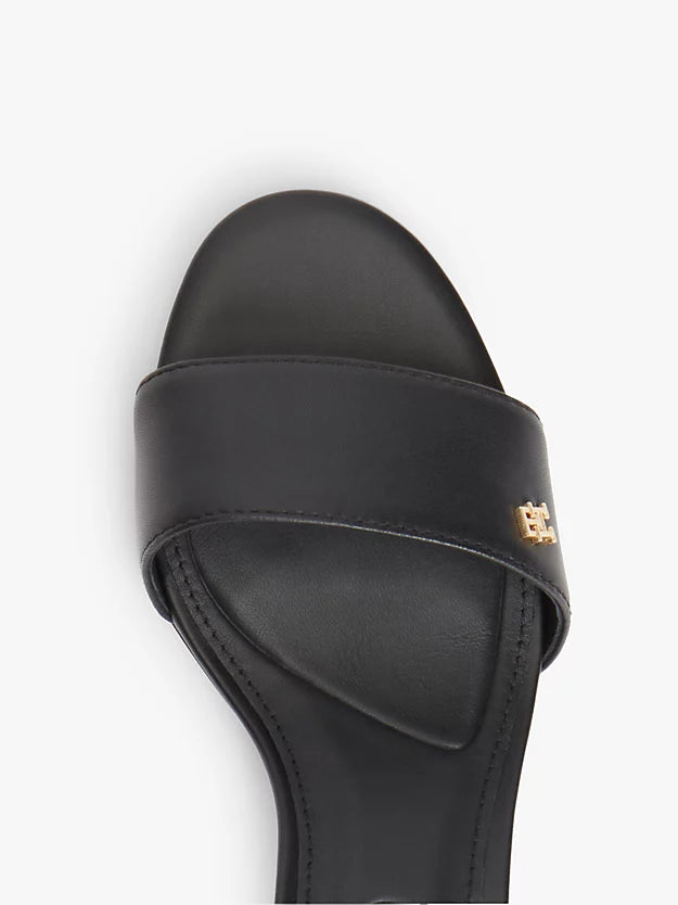 Monogram Leather Heeled Mules