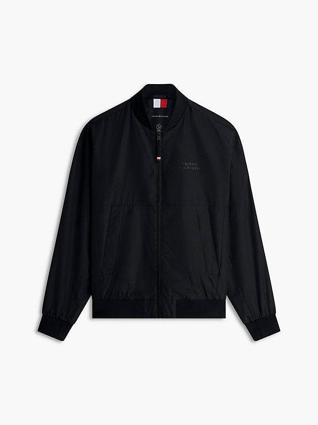 Water Resistant Tonal Logo Bomber Jacket