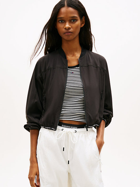 Logo Tape Water Repellent Bomber Jacket