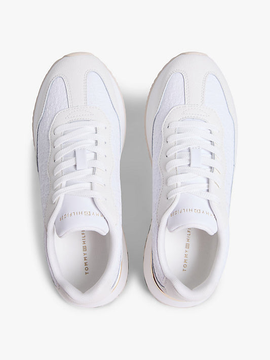 Monogram Leather Mixed Texture Trainers