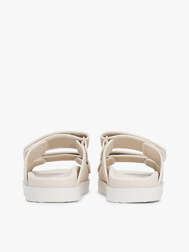 Leather Double Strap Serrated Sandals