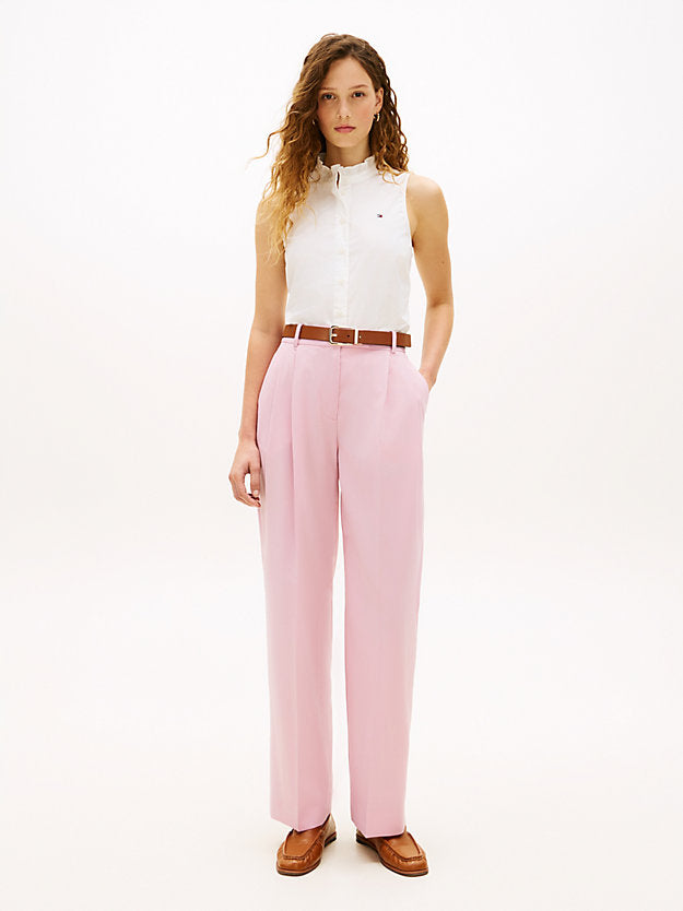 Timeless Pleated Relaxed Straight Leg Trousers