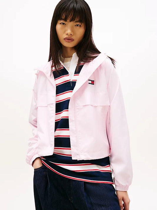 Relaxed Water Repellent Ripstop Hooded Windbreaker