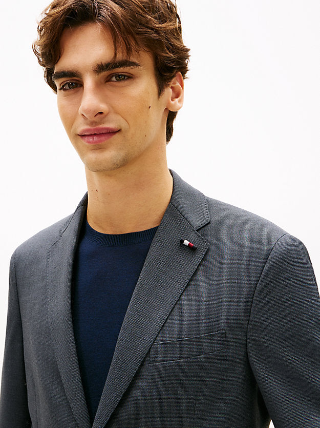 Textured Wool Blend Suit