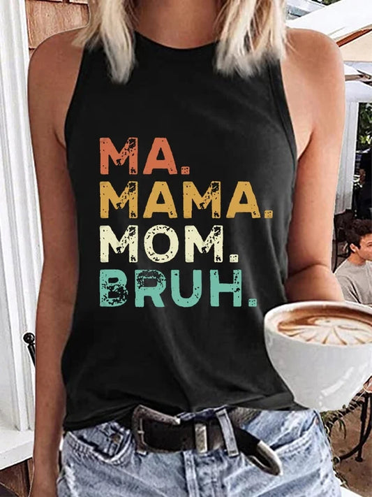 Damen Muttertag Coole Mamas Club Ma Mama Mom Bruh Print Tank Top